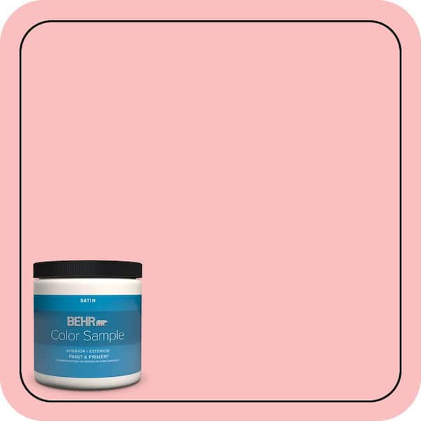 BEHR PREMIUM PLUS 8 oz. #140A-3 Carnation Bloom Satin Enamel Interior/Exterior Paint & Primer Color Sample