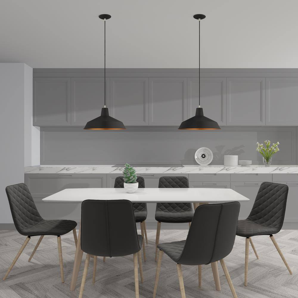 Urban Chic Black Mini Pendant Light with Gold Accents
