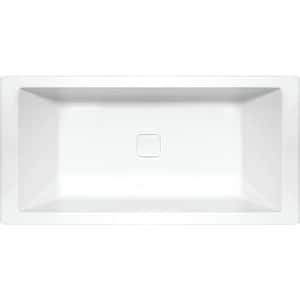 Hydro Systems Duo 72 in. x 48 in. Rectangular Drop-In Bathtub in White ...