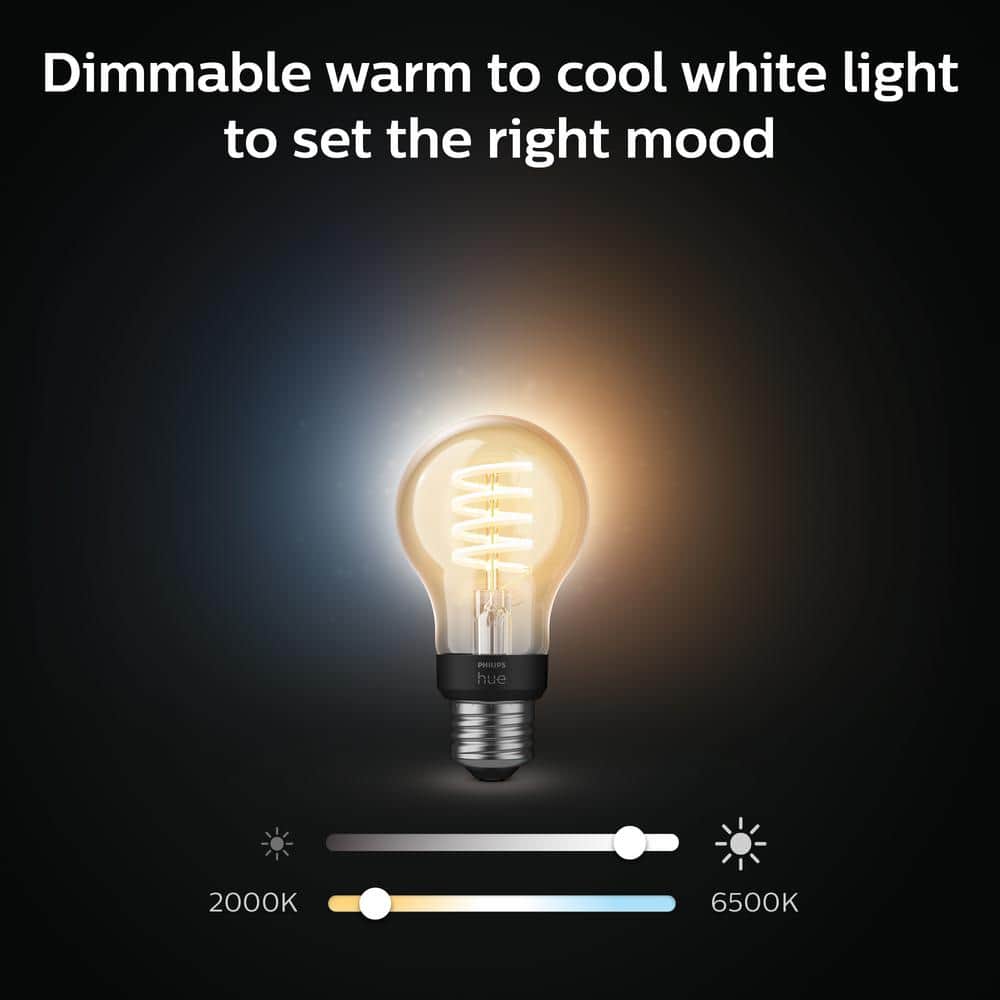 Philips Hue White Ambiance Dimmable Edison LED Bulb