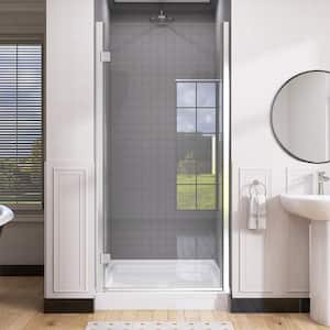 36 in. W x 72 in. H Shower Panel Frameless Pivot Swing Shower Door in Chrome Finish with 1/4 in. Clear Glass Left Hinged