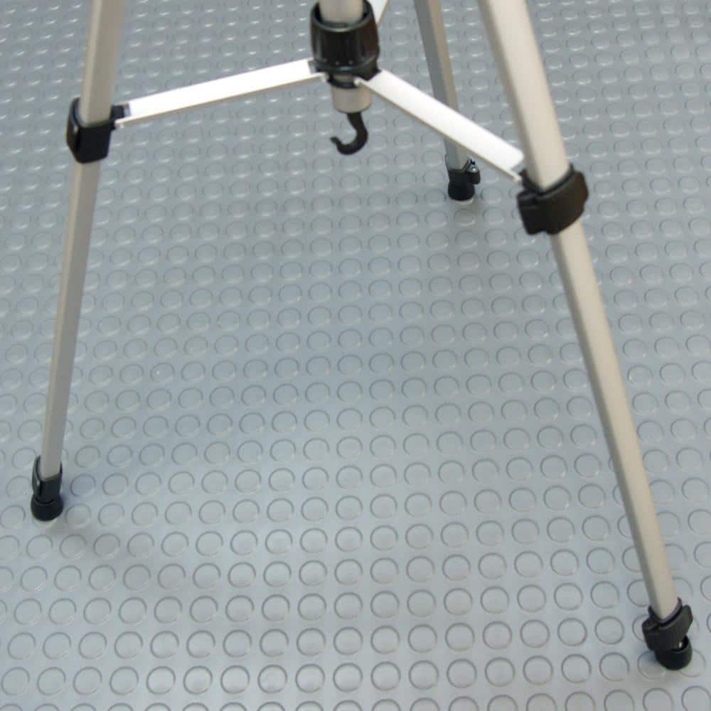 Dark Gray Coin-Pattern Thermoplastic Flooring 3' x 9'