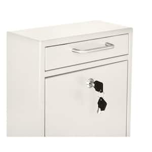 Medium Mail Wall-Mount Drop Box with High Security Key Locking System, White