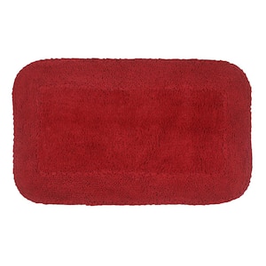 Radiant Collection 100% Cotton Bath Rug Set, Machine Wash, 21x34 in. Rectangle, Red