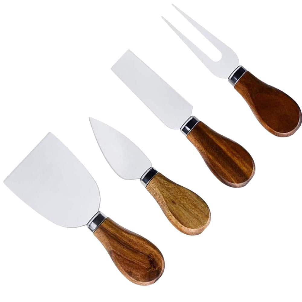 1.87 in. Stainless Steel Cheese Knives with Acacia Wood Handle for Party and Holiday (Set of 4) price history on PriceWatchPro