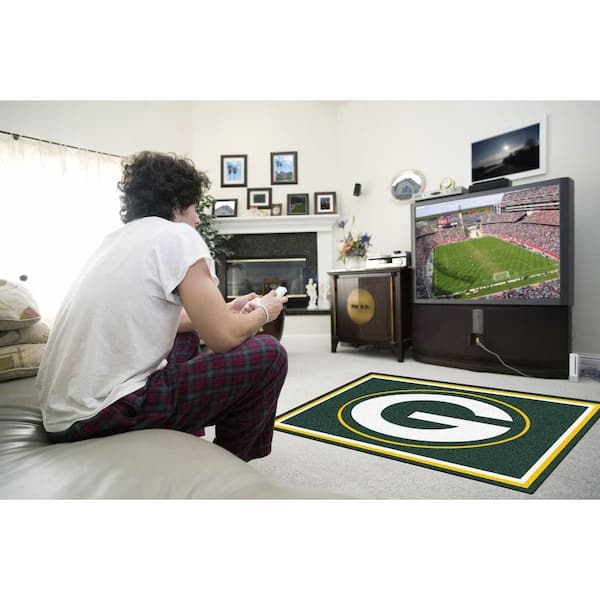 NFL Green Bay Packers 4 x 6 Ft Non-Skid Area Rug