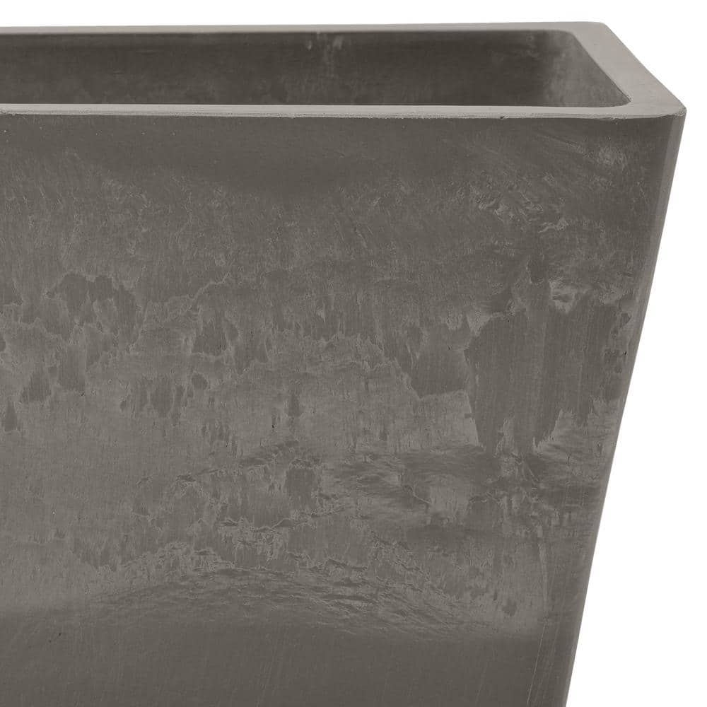 Eco-Friendly PSW Composite Rectangular Planter - Silver, 17.5"