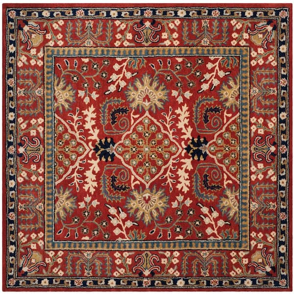 SAFAVIEH Antiquity Red/Multi 6 ft. x 6 ft. Square Border Area Rug