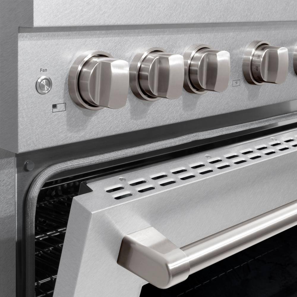 ZLINE 48" Stainless Steel Double Oven Gas Range with Griddle