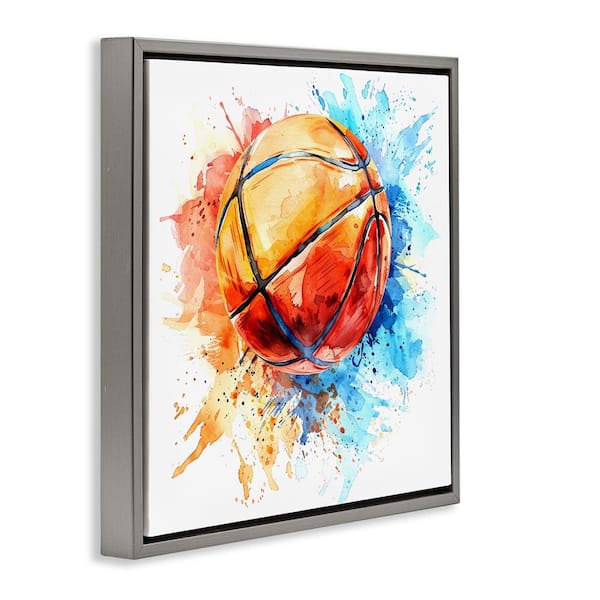 Stupell Industries Basketball Chromatic Splash by LSR Design