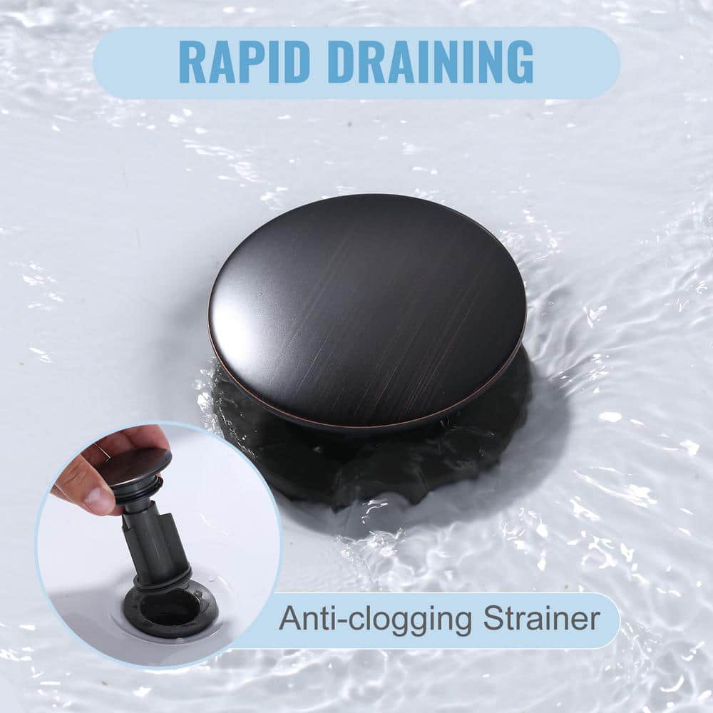 Oil Rubbed Bronze Pop-Up Bathroom Sink Drain Assembly