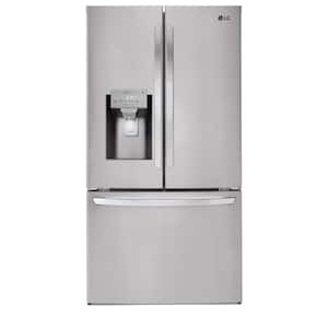 22 cu. ft. French Door Smart Refrigerator w/ Ice and Water Dispenser in PrintProof Stainless Steel, Counter Depth