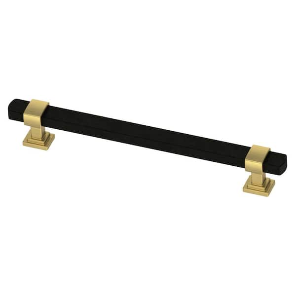 Liberty Liberty Wrapped Square Dual Finish  6-5/16 in. (160 mm) Matte Black and Modern Gold Cabinet Drawer Bar Pull