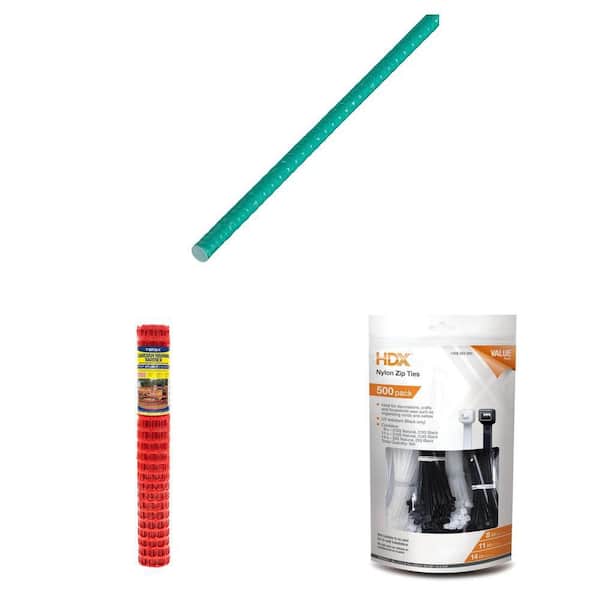 1/2 in. x 4 ft. #4 Greenbar2X Fiberglass Rebar Safety Fence Bundle
