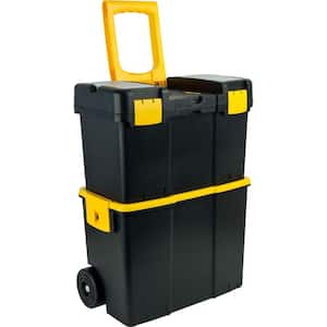 17.87 in. Stackable Mobile Tool Box with Wheels