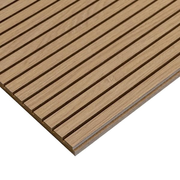 1/2 in. x 8-1/2 in. x 98 in. Oak Carvalo Decorative Wall Panel Micro Flute (4-Pack)