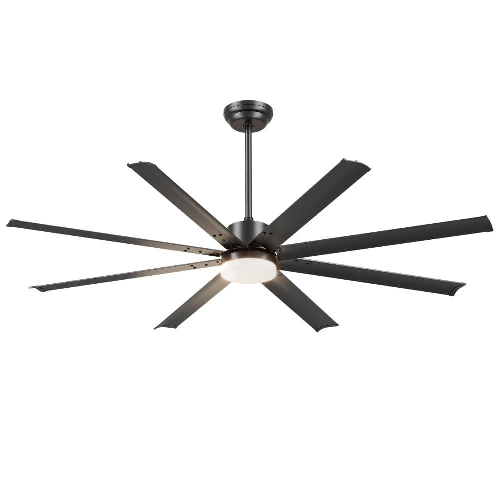 88 in. LED Indoor Black Downrod Large Industrial Ceiling Fan with Aluminum Blades and a Permanent Magnet DC Motor price history on PriceWatchPro