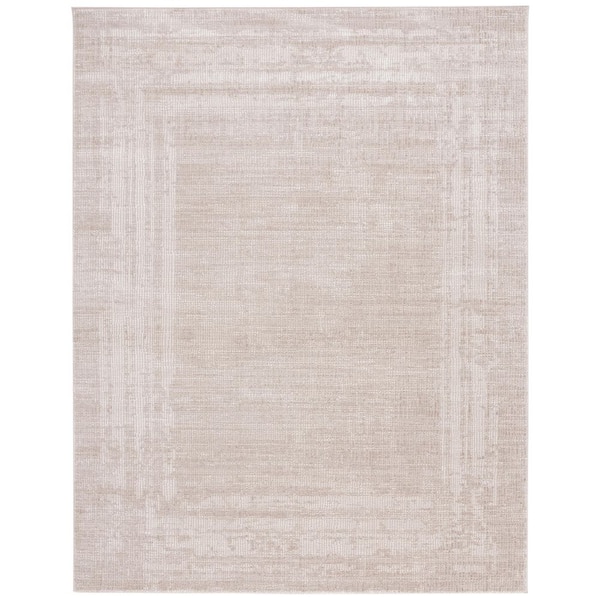 Continental 8 ft. x 10 ft. Ivory/Beige Ascending Basketweave Area Rug