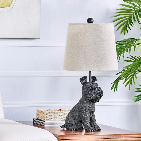 23.5 in. Painted Novelty Table Lamp with Oat Linen