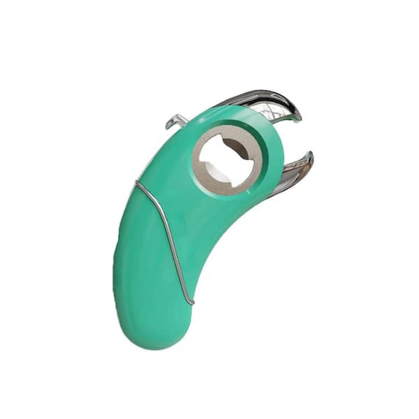 Teal Stainless Steel Multifunction Opener Include Magnetic Bottle Opener, Soda Can Opener, Pull Tab and Jar Opener