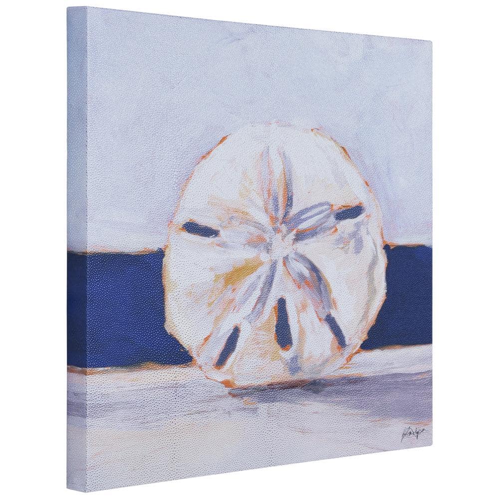 Coastal Serenity Silver Shagreen Wrapped Canvas Wall Art