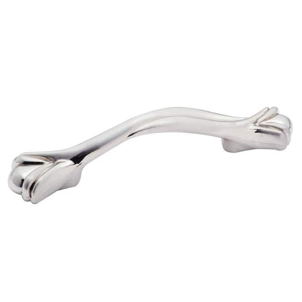 Amerock Expressions 3 in (76 mm) Center-to-Center Sterling Nickel Drawer Pull