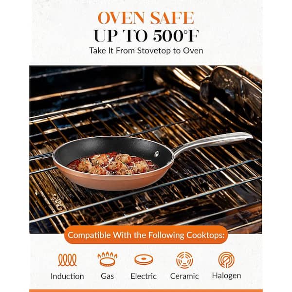 Gotham Steel 10 in. Copper Cast Textured Surface Aluminum Non-Stick Fry Pan  2915 - The Home Depot