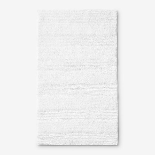 The Company Store Company Cotton White 17 in. x 24 in. Reversible Bath Rug