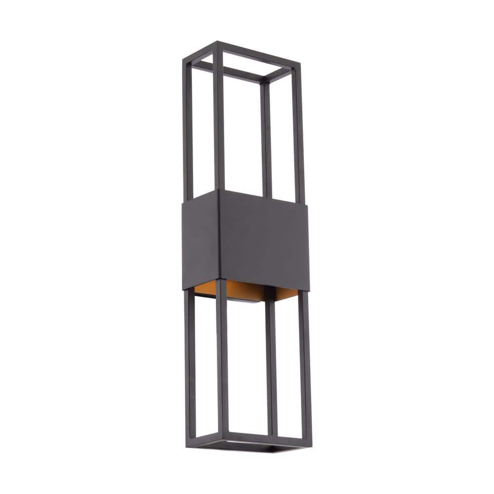 Nightvision Black & Gold LED 2-Light Dimmable Sconce