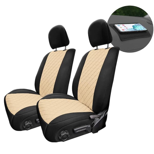 FH Group Neoprene Waterproof 47 in. x 1 in. x 23 in. Custom Fit Seat Covers  For 2018-2023 Jeep Wrangler JL 4DR Front Set DMCM5006Beige-Front - The Home  Depot