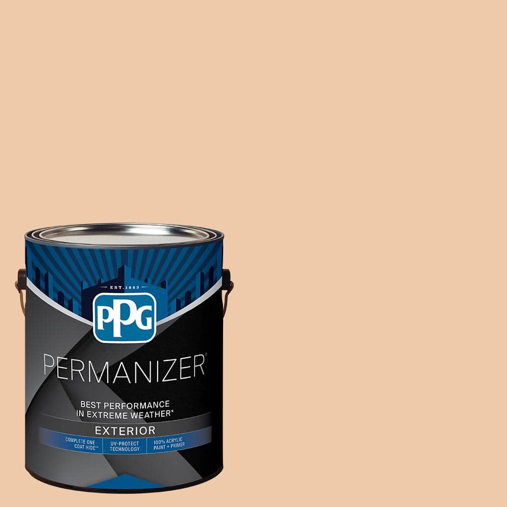 PERMANIZER 1 gal. PPG1202-4 Caramel Ice Satin Exterior Paint PPG1202 ...