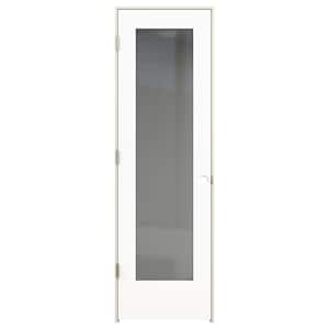 24 in. x 80 in. Tria Modern White Right-Hand Mirrored Glass Molded Composite Single Prehung Interior Door