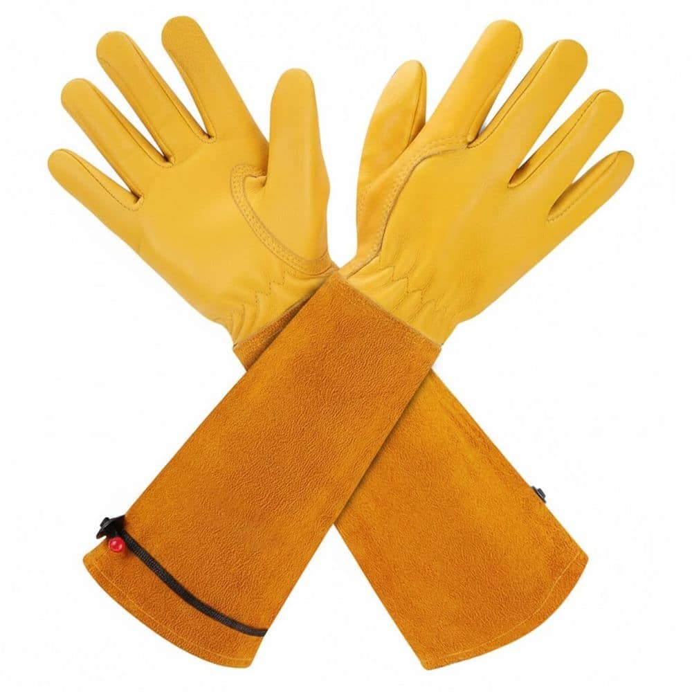 Misopily Thorn Proof Leather Rose Pruning Gardening Gloves Heavy Duty  Gauntlet for Prickly Plants and Outdoor Work OB17PH041 - The Home Depot