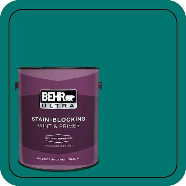 BEHR ULTRA 1 gal. #490B-7 Mermaid Harbor Extra Durable Eggshell Enamel Interior Paint & Primer