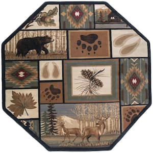 Nature Lodge Multi-Color 6OCT Octagon ft. Indoor Area Rug