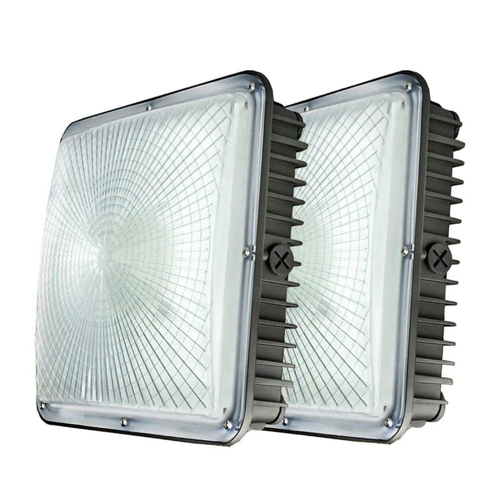 300- Watt Equivalent Integrated LED Bronze Outdoor Security Light Canopy Light Area Light 8400 Lumens (2-Pieces) price history on PriceWatchPro