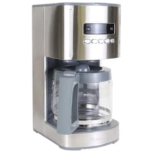 12-Cup Programmable Coffee Maker,Stainless Steel, with Reusable Filter