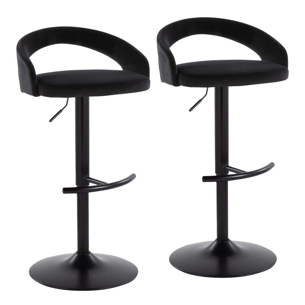 brocco-glutathione black stool Lumisource Grotto Upholstered 39 in. Metal and Black Velvet Adjustable Bar (Set of 2) BS-GROTTOUPV-RT2 BKBK2 cocomo-skin-step6-format:serums