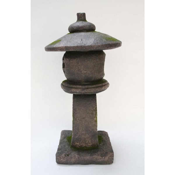 HI-LINE GIFT LTD. 23 in. Grey Stone Pagoda Lantern Garden Statue