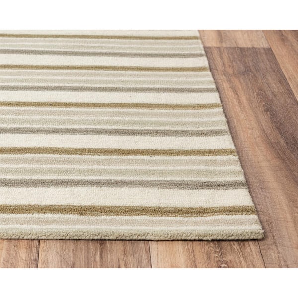 Striped Wool Area Rug Rvarva10504377999, Brown And White Striped Rug