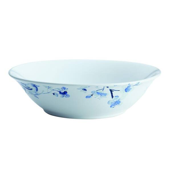 Paula Deen Dinnerware Indigo Blossom 10 in. Stoneware Round Serving Bowl with Print