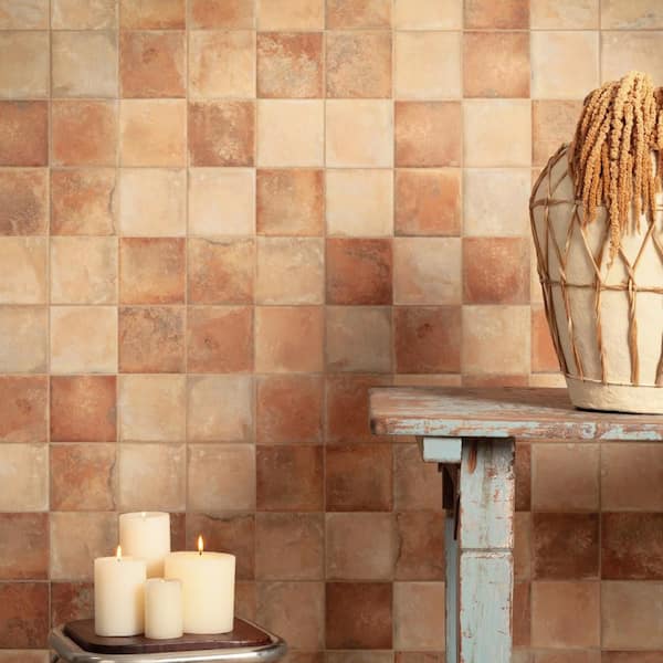 Kings Storia Decora Checker 9 in. x 9 in. Porcelain Floor and Wall Tile (7.15 sq. ft./Case)