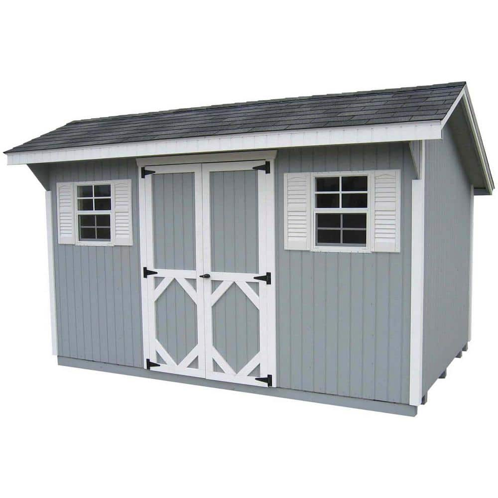 Little Cottage Co Classic Saltbox 10 Ft X 10 Ft Wood Storage   Brown Little Cottage Co Wood Sheds 10x10 Cwsb Wpnk Fk 64 1000 