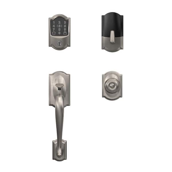 Schlage Camelot Satin Nickel Encode Plus Smart WiFi Deadbolt and
