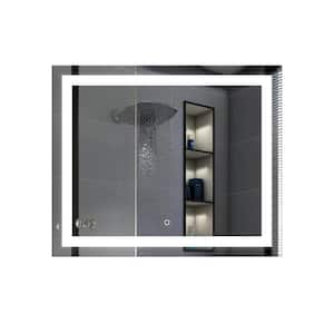 STYLETWO 36 in. W x 30 in. H Rectangular Frameless Anti-Fog Wall LED Light Bathroom Vanity Mirror with Illuminated Light