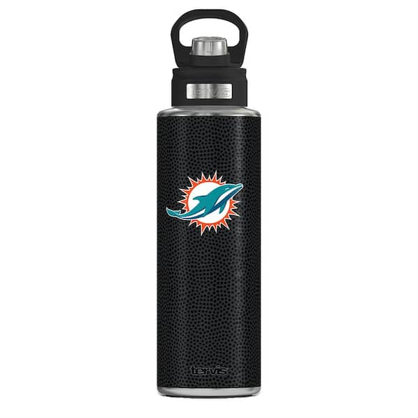 Tervis NFL MIA DLPHNS LOGO BK 40OZ Wide Mouth Water Bottle Powder Coated Stainless Steel Standard Lid