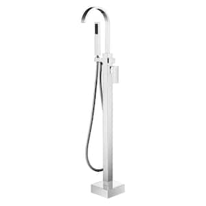 SevenFalls Single-Handle Freestanding Bathtub Faucet with Hand Shower in Polished Chrome
