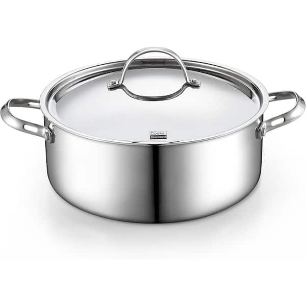Cooks Standard 6-qt. Multi-Ply Clad Stainless Steel Stock Pot with Lid
