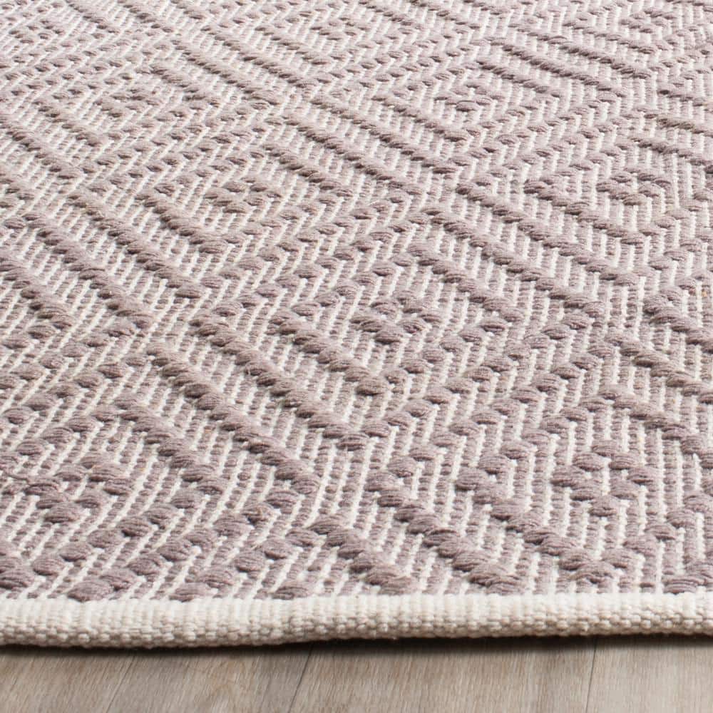 Montauk Grey and Ivory Handwoven Cotton Area Rug, 5' x 8'