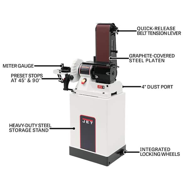 Jet 3/4 HP 6 in. x 48 in. Belt and 9 in. Disc Sander with